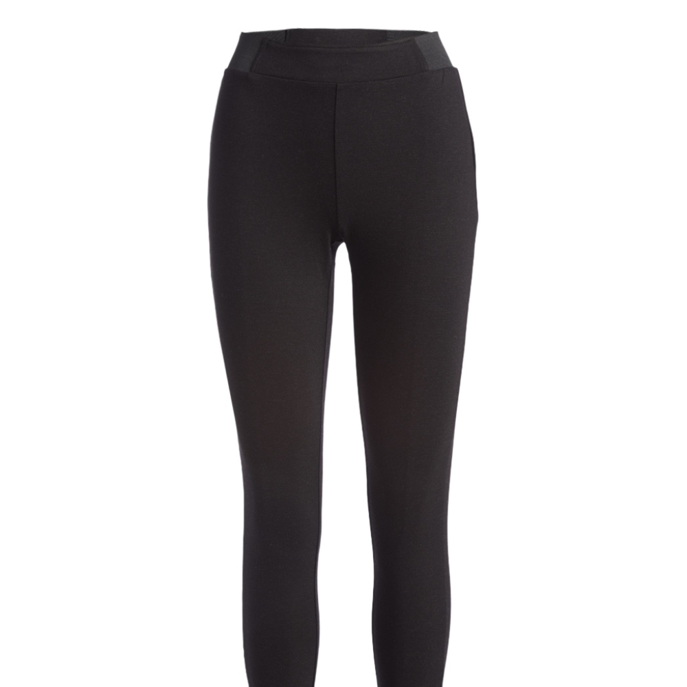 Black Ponte Stretch Trouser